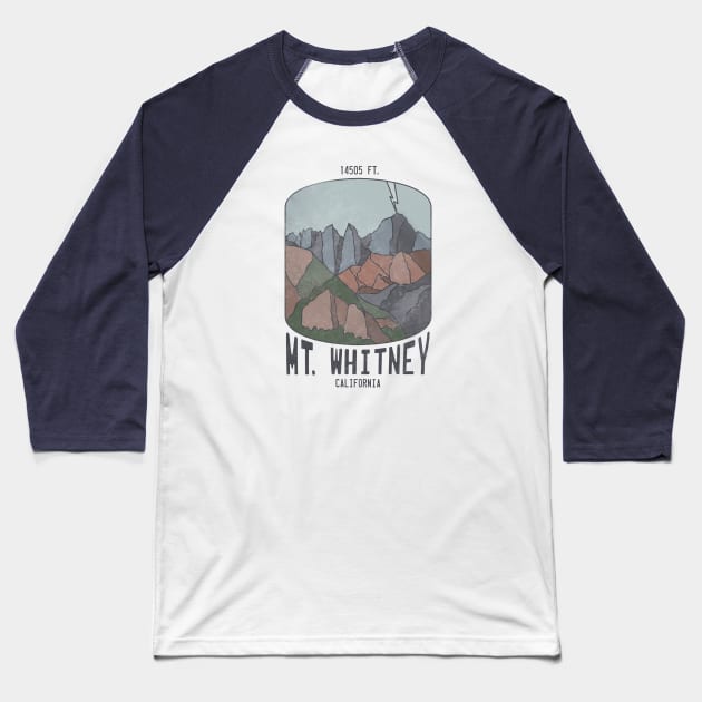 Mount Whitney Baseball T-Shirt by Lukeh Designs